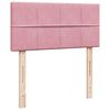 vidaXL Ottoman bed met matras en LED's 90x200cm fluweel roze