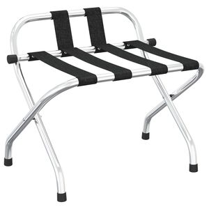 vidaXL Bagagerek met rugleuning zilver 56x39x52cm