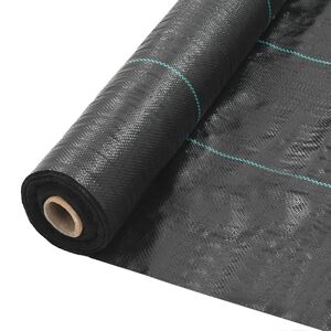 vidaXL Worteldoek 1x50 m PP zwart