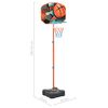 vidaXL Basketbalset draagbaar verstelbaar 109-141 cm