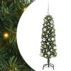 vidaXL Kunstkerstboom Groen 120 cm PVC en Staal en Kunststof