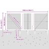 vidaXL Afrasteringspaal Grijs 25 x 1 m (12 x 12 mm gaas) Staal