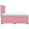 vidaXL Boxspring met matras fluweel roze 180x200 cm