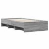 vidaXL Bedframe bewerkt hout grijs sonoma eikenkleurig 75x190 cm