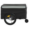 vidaXL Fietstrailer 45 kg ijzer zwart en grijs
