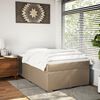 vidaXL Boxspring met matras kunstleer cappuccinokleurig 120x190 cm