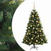 vidaXL Kunstkerstboom met kerstbal 120 cm 150 LED's Warmwit