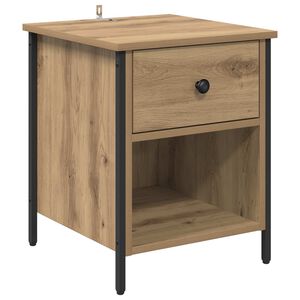 vidaXL Nachtkastje met lade Artisan Eiken 40 x 42 x 50 cm Bewerkt hout