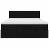 vidaXL Ottoman bed met matras en LED's 140x190cm fluweel zwart