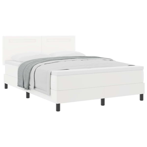 vidaXL Boxspringbed met matras Wit 160 x 200 cm Kunstleer