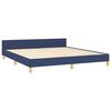 vidaXL Bedframe zonder matras stof blauw 160x200 cm