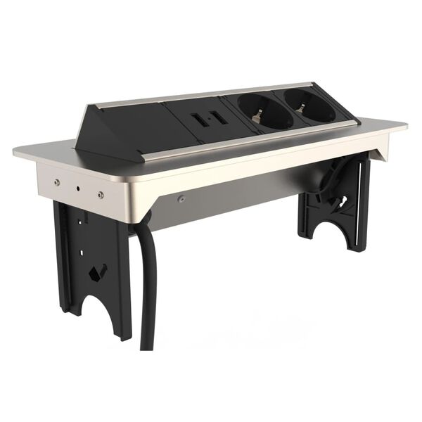 SCH&Uuml;TTE Stopcontact ingebouwd tweevoudig E2 zwart