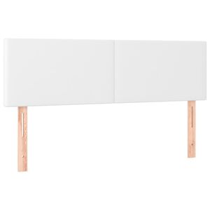 vidaXL Hoofdborden 144x5x78/88 cm kunstleer wit