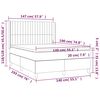 vidaXL Boxspring met matras en LED fluweel roze 140x190 cm