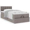 vidaXL Ottoman bed met matras 80x200cm stof taupe