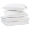 vidaXL Zomer Dekbed met kussen 3 pcs Wit Microfibre