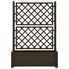 vidaXL Plantenbak met latwerk 100x43x142 cm PP mokka