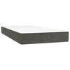 vidaXL Boxspring met matras en LED fluweel donkergrijs 120x190 cm