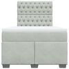 vidaXL Boxspring met matras fluweel lichtgrijs 120x200 cm