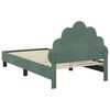 vidaXL Bedframe voor kinderen met hoofdbord Zeegroen 80 x 160 cm