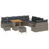 vidaXL Tuinbankenset 13 st Grijs poly rattan