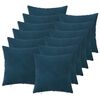 vidaXL Kussen met kussen HEERLEN 12 st Blauw fluweel