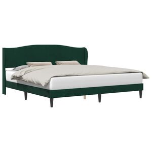 vidaXL Bedframe met hoofdeinde Donkergroen 180 x 200 cm Fluweel