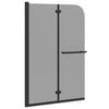 vidaXL Douche Omhulsel Zwart 95 x 140 cm ESG-glas en aluminium