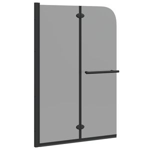 vidaXL Douche Omhulsel Zwart 95 x 140 cm ESG-glas en aluminium