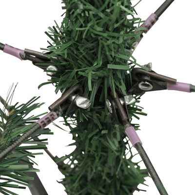 vidaXL Kunstkerstboom met scharnieren en dennenappels 210 cm