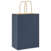 vidaXL Papieren zakken 250 st met hengsels 15x8x21 cm blauw