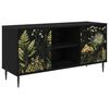 vidaXL Tv-meubel RHENEN 102 x 33 x 51 cm Zwart eiken Bewerkt hout