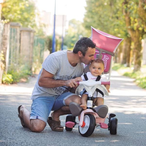 Smoby Driewieler Baby Balade Plus 3-in-1 roze