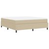 vidaXL Boxspringbed Lichtgrijs en wit. 180 x 200 cm Katoen Stof