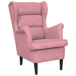 vidaXL Fauteuil fluweel roze