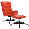 vidaXL Relaxstoel met voetenbank kunstleer rood