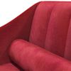 vidaXL Chaise longue met bolster fluweel wijnrood
