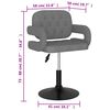 vidaXL Eetkamerstoel draaibaar stof lichtgrijs