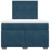 vidaXL Boxspring met matras fluweel blauw 120x200 cm
