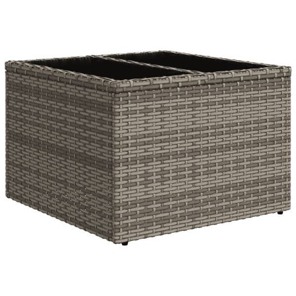 vidaXL 8-delige Loungeset met kussens poly rattan grijs