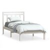 vidaXL Bedframe massief grenenhout wit 90x200 cm
