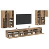 vidaXL TV Wandkast Set Wandgemonteerd 7 pcs Artisan Eiken Bewerkt hout