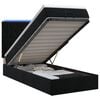vidaXL Ottoman Bed met Matrassen en LED Zwart 90 x 200 cm fluweel