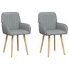 vidaXL Eettafelstoelen 2 pcs Stof Lichtgrijs 56,5 x 50 x 87,5 cm