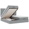 vidaXL Ottoman bed met matrassen 180x200cm stof lichtgrijs
