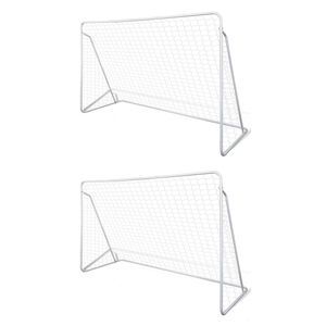 vidaXL Voetbalgoals 2 st 240x90x150 cm staal