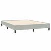 vidaXL Boxspring met matras fluweel lichtgrijs 160x210 cm