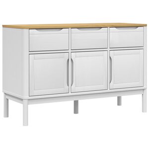 vidaXL Dressoir FLORO 114x43x74 cm massief grenenhout wit