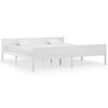 vidaXL Bedframe massief grenenhout wit 200x200 cm