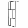vidaXL Inloopdouchewand 80x195 cm gehard glas zwart